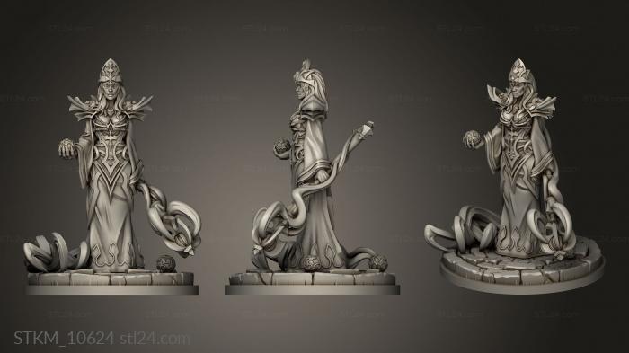Figurines heroes, monsters and demons (Sorceress, STKM_10624) 3D models for cnc