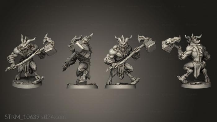 Figurines heroes, monsters and demons (Abyss Demons Guardian, STKM_10639) 3D models for cnc