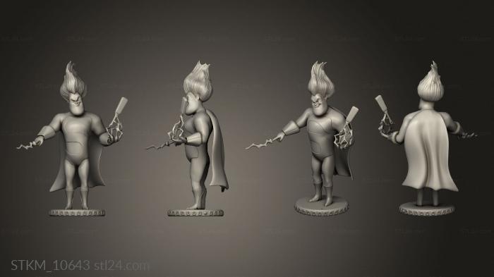 Figurines heroes, monsters and demons (Omicron Elastic and Syndrome syndrome, STKM_10643) 3D models for cnc
