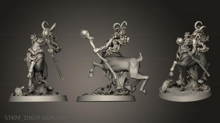 Figurines heroes, monsters and demons (Centaurs centaur druid, STKM_10659) 3D models for cnc