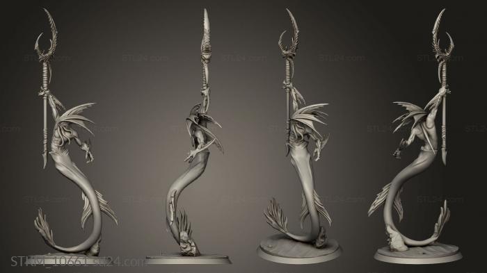 Figurines heroes, monsters and demons (Kingdom The Depth Merrow Warriors Garru Warrior, STKM_10661) 3D models for cnc