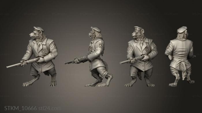 Figurines heroes, monsters and demons (Runerunners Gnoll Policeman, STKM_10666) 3D models for cnc