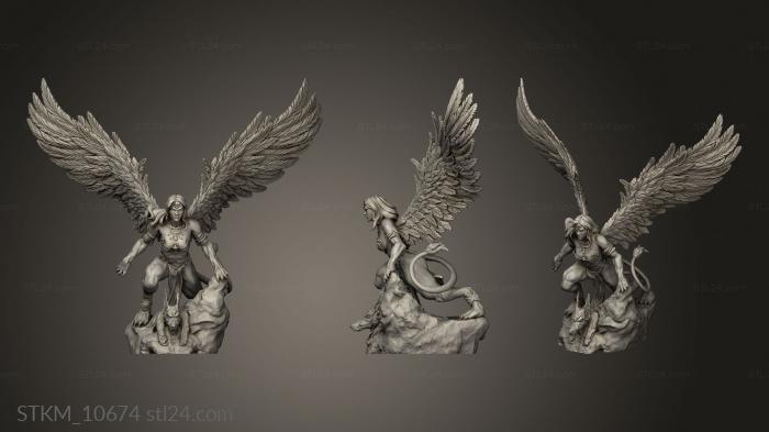 Figurines heroes, monsters and demons (Sands Destiny Gynosphinx, STKM_10674) 3D models for cnc