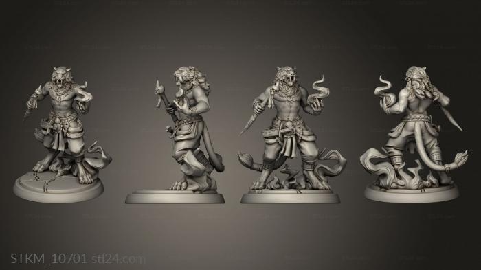 Figurines heroes, monsters and demons (Tabaxi Set, STKM_10701) 3D models for cnc
