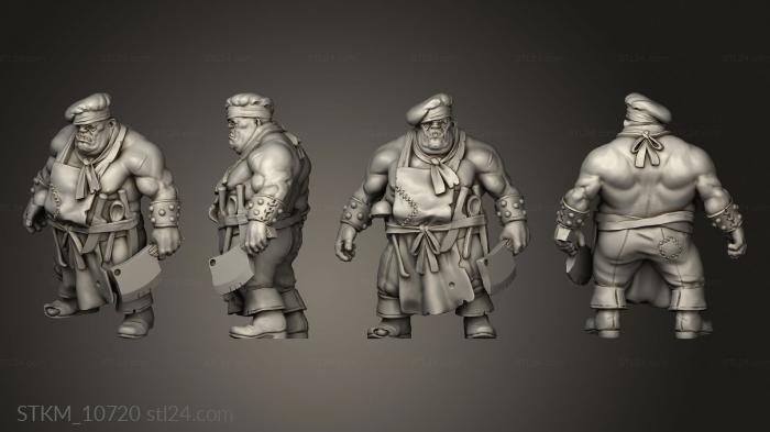 Figurines heroes, monsters and demons (Goobertown Townsfolk Ogre Cook, STKM_10720) 3D models for cnc
