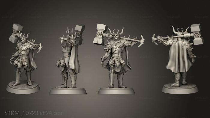 Figurines heroes, monsters and demons (Dark warrior, STKM_10723) 3D models for cnc