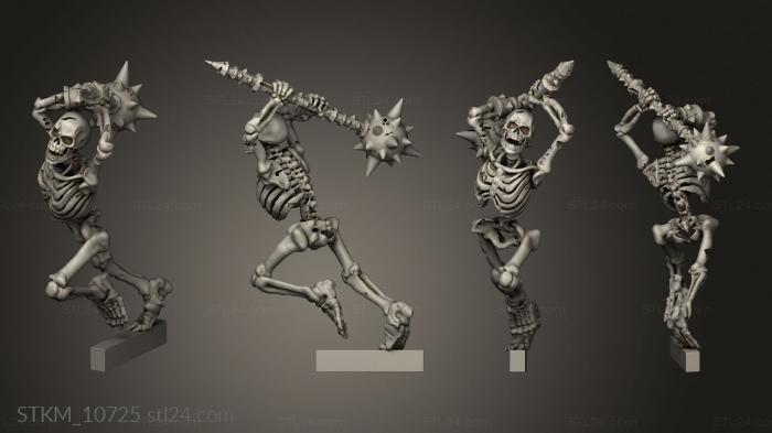Figurines heroes, monsters and demons (skeleton warrior great mace, STKM_10725) 3D models for cnc