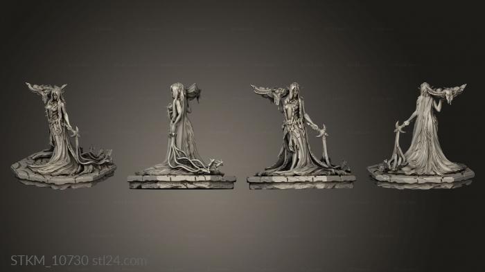 Figurines heroes, monsters and demons (The Queens Web Underworld Dark Elves Divine Neophyte, STKM_10730) 3D models for cnc