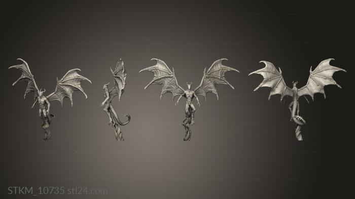 Figurines heroes, monsters and demons (Sons Midnight Night Gaunt Flying, STKM_10735) 3D models for cnc