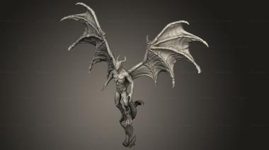 Figurines heroes, monsters and demons (Sons Midnight Night Gaunt Flying, STKM_10735) 3D models for cnc