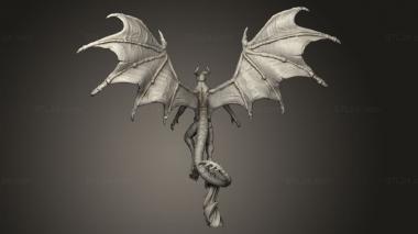 Figurines heroes, monsters and demons (Sons Midnight Night Gaunt Flying, STKM_10735) 3D models for cnc