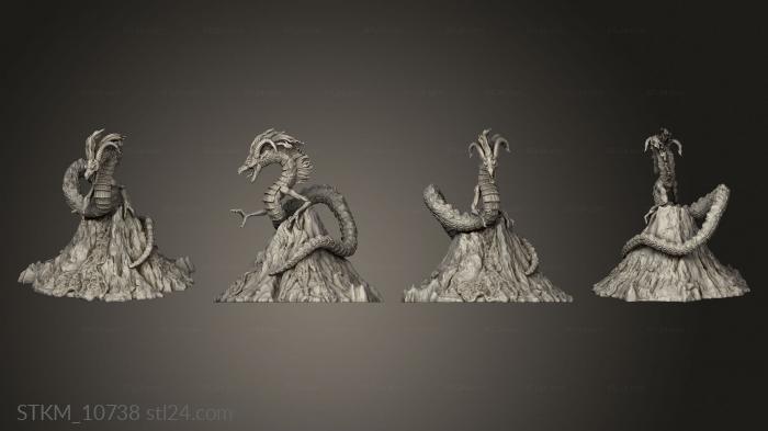 Figurines heroes, monsters and demons (Burning Lands Volcano Wyrm Gargantuan, STKM_10738) 3D models for cnc
