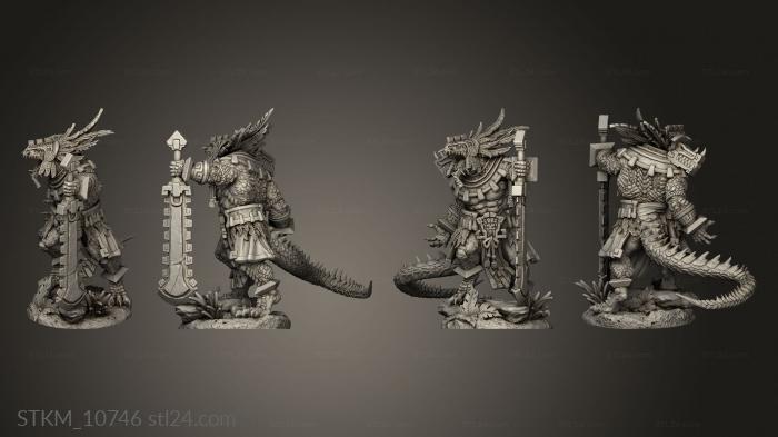 Figurines heroes, monsters and demons (Agama Aztical, STKM_10746) 3D models for cnc