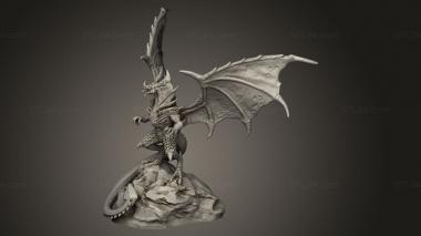 Figurines heroes, monsters and demons (Burning Lands Cobra Dragon Gargantuan Plus, STKM_10747) 3D models for cnc