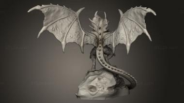 Figurines heroes, monsters and demons (Burning Lands Cobra Dragon Gargantuan Plus, STKM_10747) 3D models for cnc