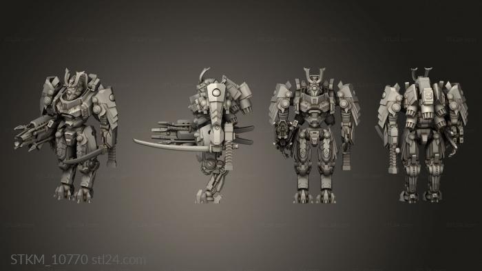 Figurines heroes, monsters and demons (Battlesuit Cannon bot revised, STKM_10770) 3D models for cnc
