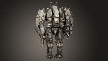 Figurines heroes, monsters and demons (Battlesuit Cannon bot revised, STKM_10770) 3D models for cnc