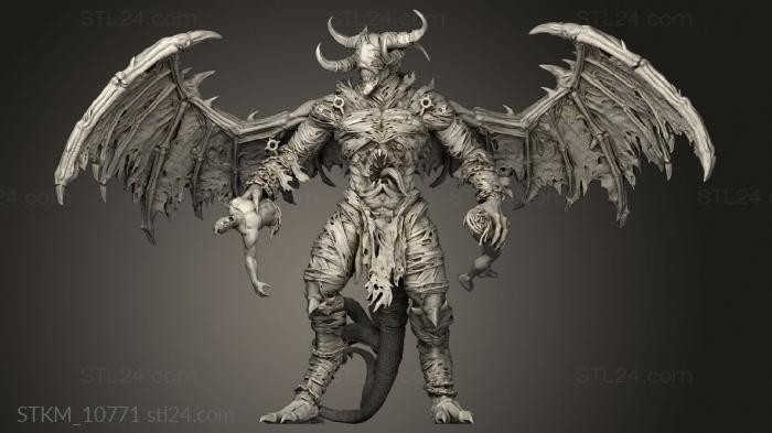 Figurines heroes, monsters and demons (Bronzik Fleshfiend Wings, STKM_10771) 3D models for cnc