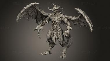 Figurines heroes, monsters and demons (Bronzik Fleshfiend Wings, STKM_10771) 3D models for cnc