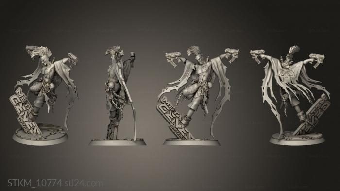 Figurines heroes, monsters and demons (Cyberpunk From Neon City Mad Jester, STKM_10774) 3D models for cnc