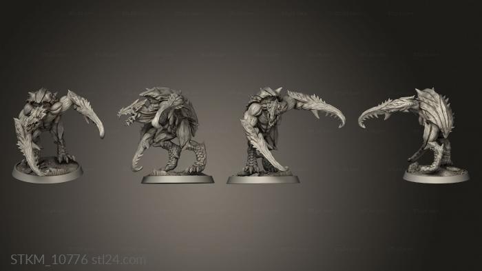 Figurines heroes, monsters and demons (Creature Hooked Horror, STKM_10776) 3D models for cnc