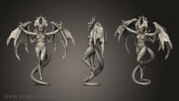 Figurines heroes, monsters and demons (Necro Queen, STKM_10780) 3D models for cnc