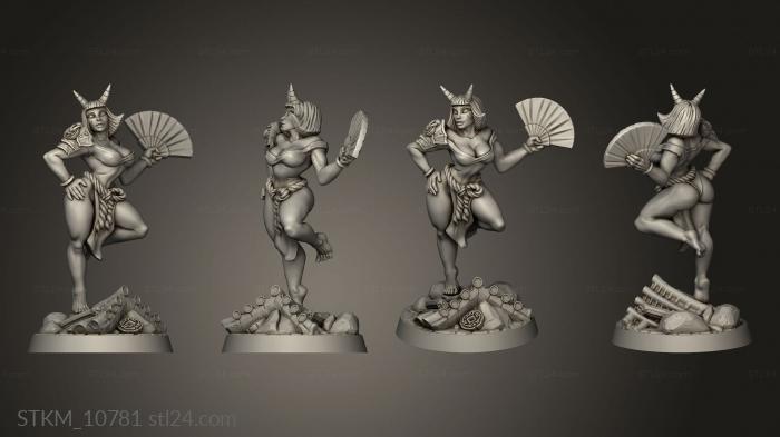 Figurines heroes, monsters and demons (Oni Clan Tsuki Beauty, STKM_10781) 3D models for cnc