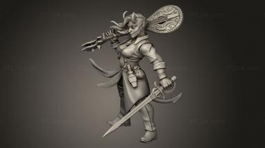 Figurines heroes, monsters and demons (Metalfind Trickster Female Bard, STKM_10784) 3D models for cnc