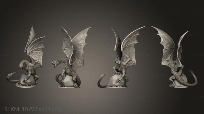 Figurines heroes, monsters and demons (Dragonkin Jabberwocky Jabber Wocky Dragon, STKM_10792) 3D models for cnc