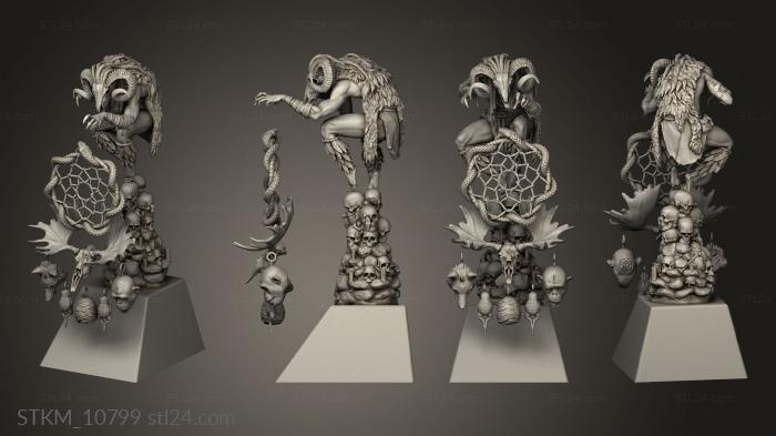 Figurines heroes, monsters and demons (nightmare catchers Antler, STKM_10799) 3D models for cnc