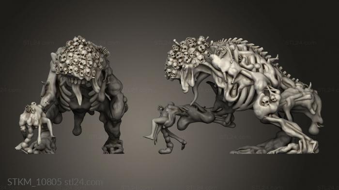 Figurines heroes, monsters and demons (Flesh Mound, STKM_10805) 3D models for cnc