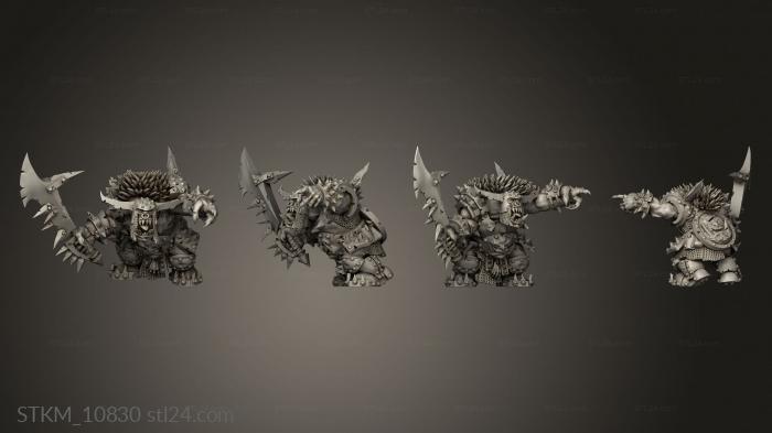 Figurines heroes, monsters and demons (black, STKM_10830) 3D models for cnc