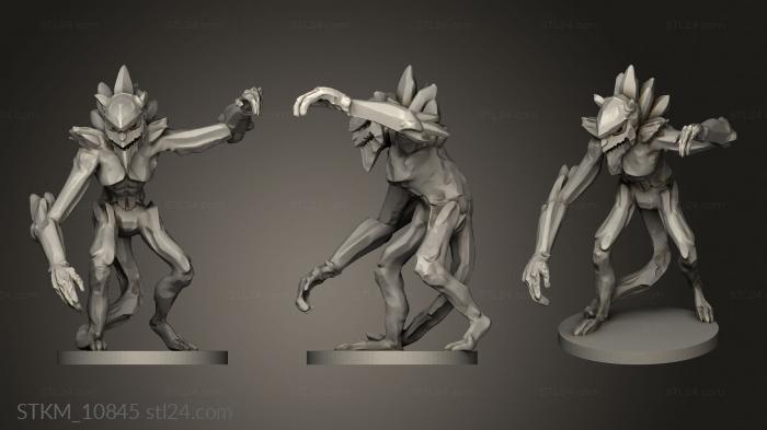 Figurines heroes, monsters and demons (demonice, STKM_10845) 3D models for cnc