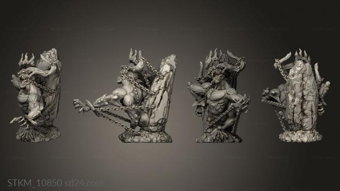 Figurines heroes, monsters and demons (Gods The Chained God, STKM_10850) 3D models for cnc