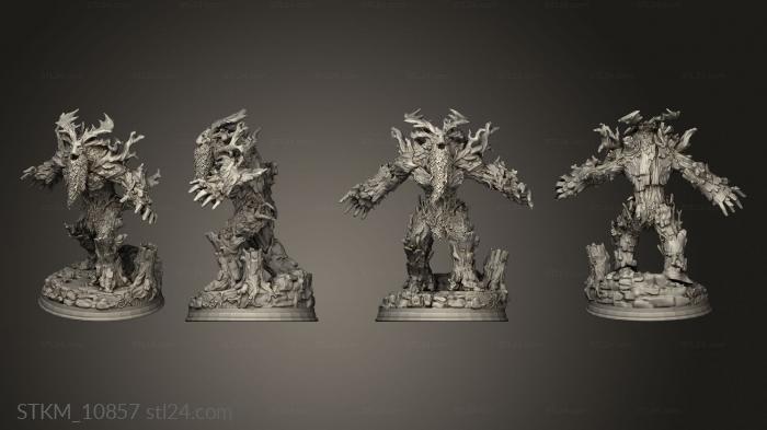 Figurines heroes, monsters and demons (Elven Grace Elder Treant Roaring, STKM_10857) 3D models for cnc