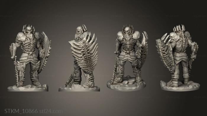 Статуэтки герои, монстры и демоны (Костяной Рыцарь, STKM_10866) 3D модель для ЧПУ станка