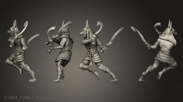 Figurines heroes, monsters and demons (Gods and Heroes Egypt TR Anubis Warrior, STKM_10867) 3D models for cnc