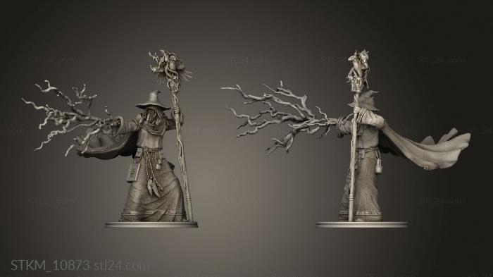 Figurines heroes, monsters and demons (Wizard Cloak, STKM_10873) 3D models for cnc