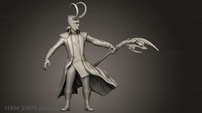 Figurines heroes, monsters and demons (agosto loki, STKM_10876) 3D models for cnc