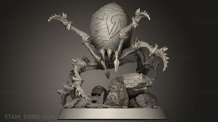 Figurines heroes, monsters and demons (Creature Giant Spider, STKM_10880) 3D models for cnc