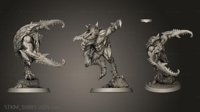 Figurines heroes, monsters and demons (Creature Hooked Horror, STKM_10885) 3D models for cnc