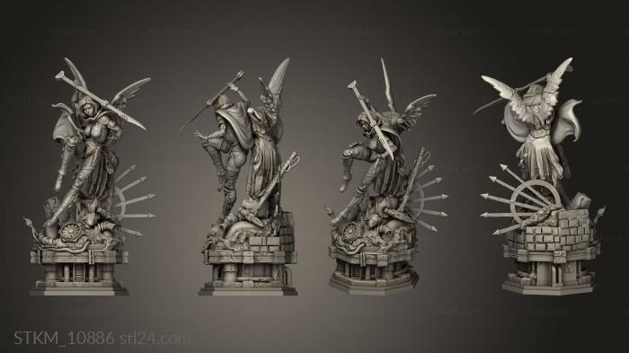 Статуэтки герои, монстры и демоны (Ремешок для ног Боевой ангел Алиты, STKM_10886) 3D модель для ЧПУ станка
