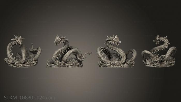Figurines heroes, monsters and demons (Leviathan, STKM_10890) 3D models for cnc