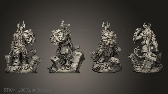 Figurines heroes, monsters and demons (Satyr Warrior, STKM_10892) 3D models for cnc