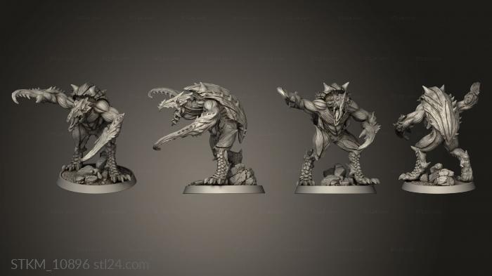 Figurines heroes, monsters and demons (Creature Hooked Horror, STKM_10896) 3D models for cnc
