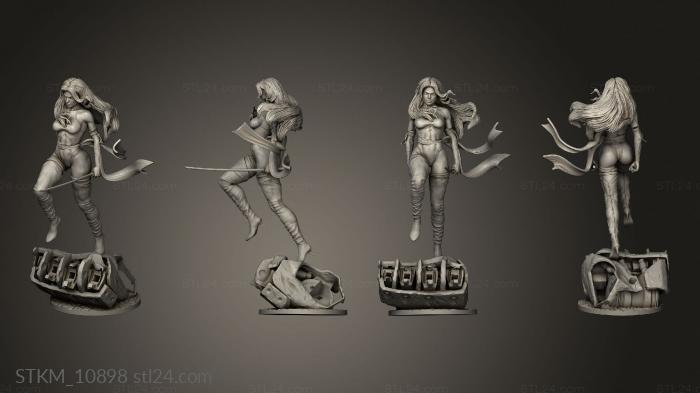 Figurines heroes, monsters and demons (Psylocke Men, STKM_10898) 3D models for cnc