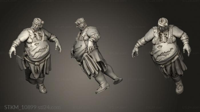 Figurines heroes, monsters and demons (Zombie Butcher, STKM_10899) 3D models for cnc