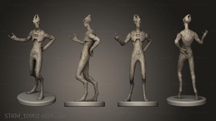 Figurines heroes, monsters and demons (Salarian Mass Effect Kallo Jath, STKM_10902) 3D models for cnc