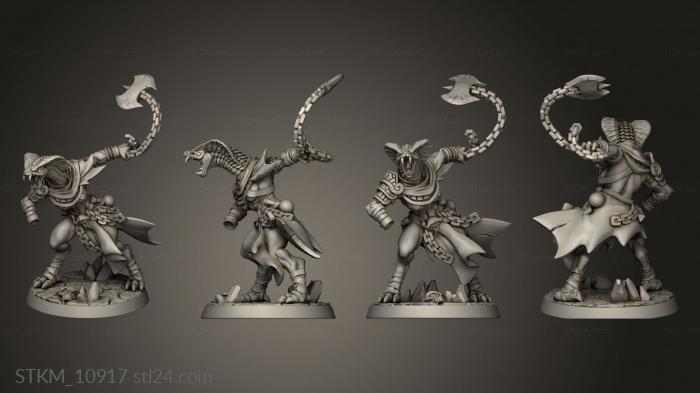 Figurines heroes, monsters and demons (Maneaters Nagarots Naga, STKM_10917) 3D models for cnc