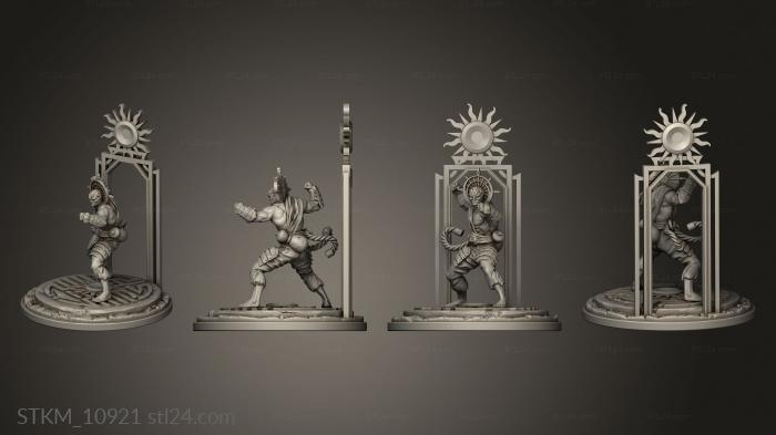 Figurines heroes, monsters and demons (Tarot Sun, STKM_10921) 3D models for cnc
